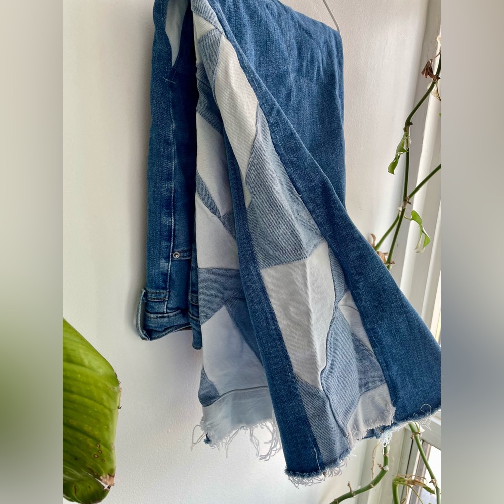 Patchwork leg Levi’s jeans